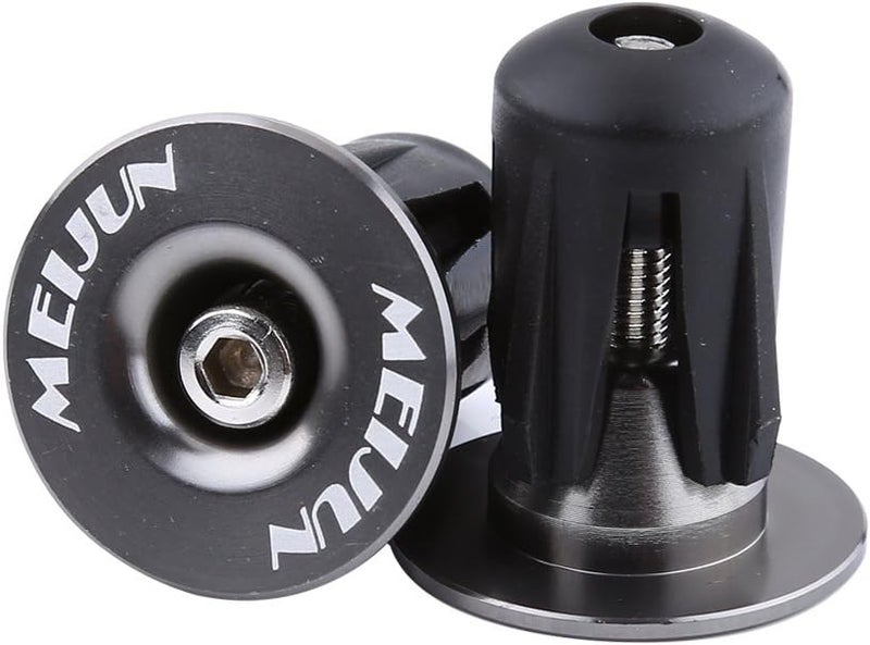 woobles Handlebar End Plug, Aluminum Handlebar Grips Handle Bar Cap Stoppers for Bicycle Cycling MTB Road(2pcs) - Image 1